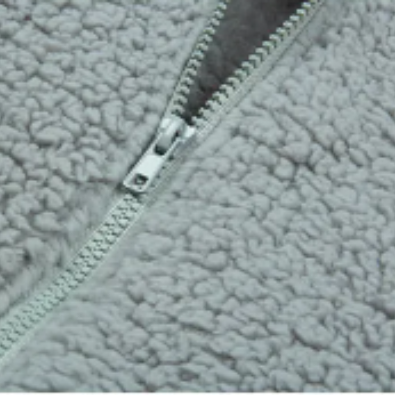 Drune | Winter Sherpa Jacke mit Reißverschluss und Taschen, Fleece Weste