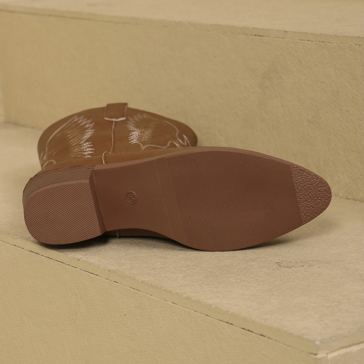 Drune | Bestickte Mittelhohe Cowboystiefel