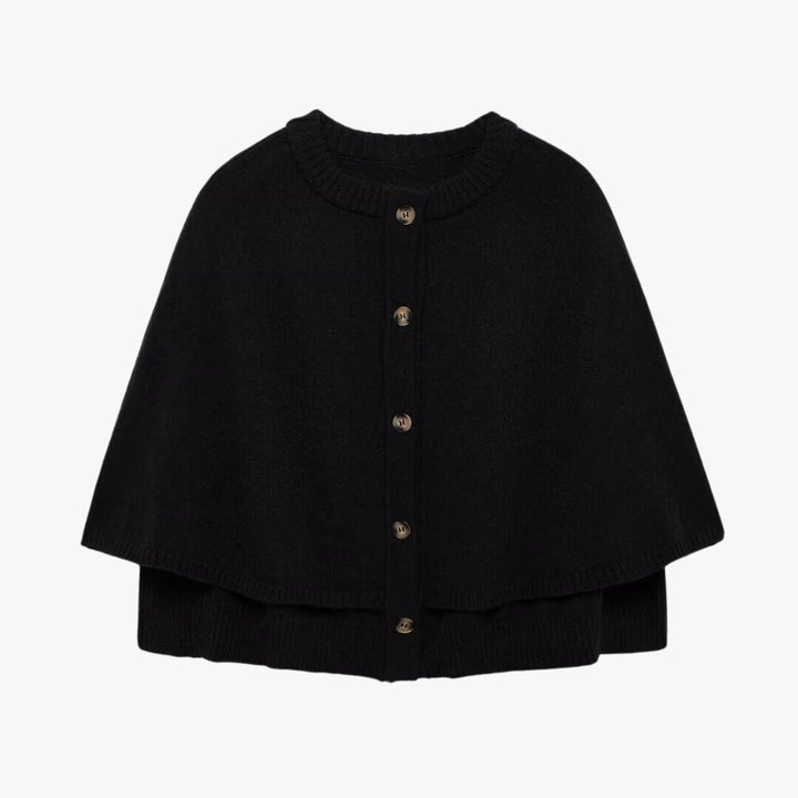 Drune | Strick Cape Mit Knöpfen Und Gestuftem Saum