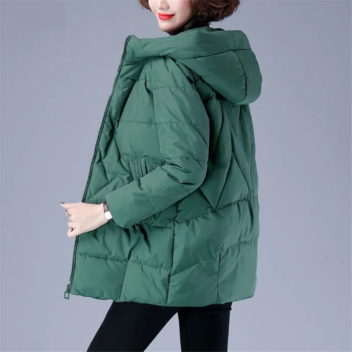 Drune | Elegante unifarbene gerippte gesteppte Jacke mit Reißverschluss ideal für Herbst/Winter