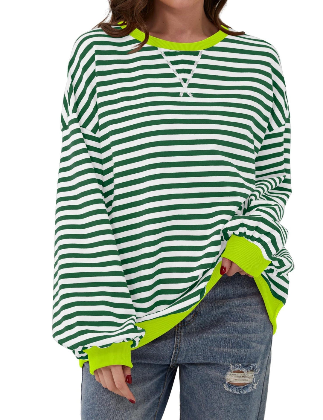 Drune | Eleganter, lockerer Damenpullover mit Streifen