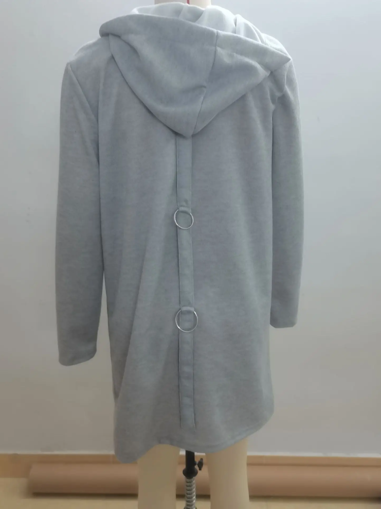 Drune | Lange Strickjacken Für Damen Eleganter Strickjacke Mit Kapuze Und Knöpfen
