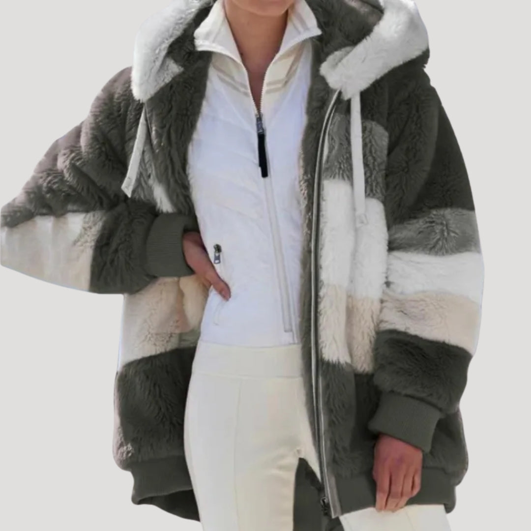 Drune | Damen Fluffy Nep Pelz Winterjacke Cozy Stil
