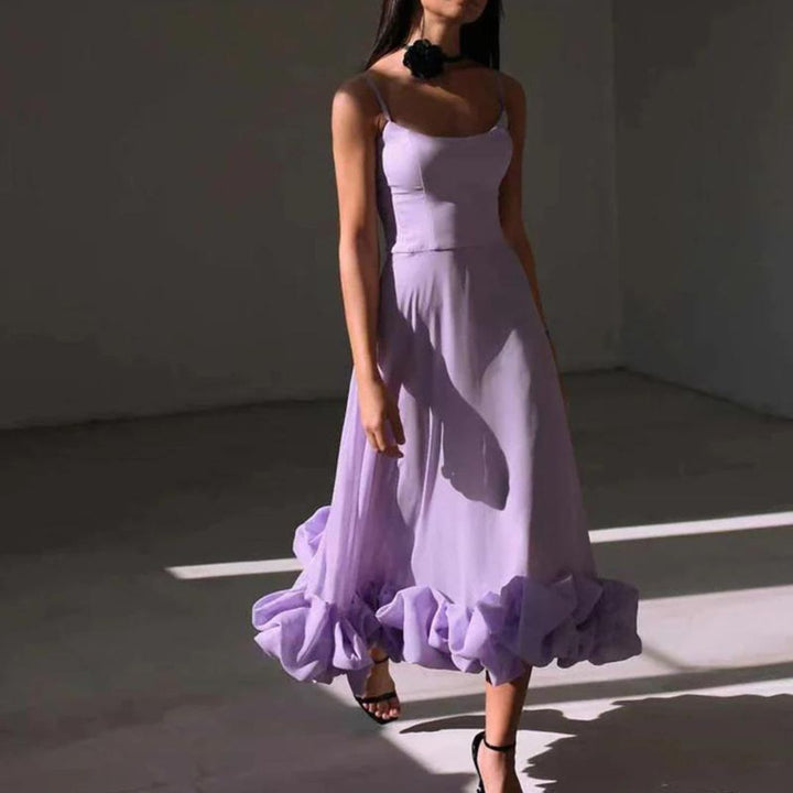Drune | Volant-Bustier-Midikleid