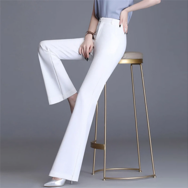 Drune | Elegante Enganliegende Hohe Taille Flared Hosen
