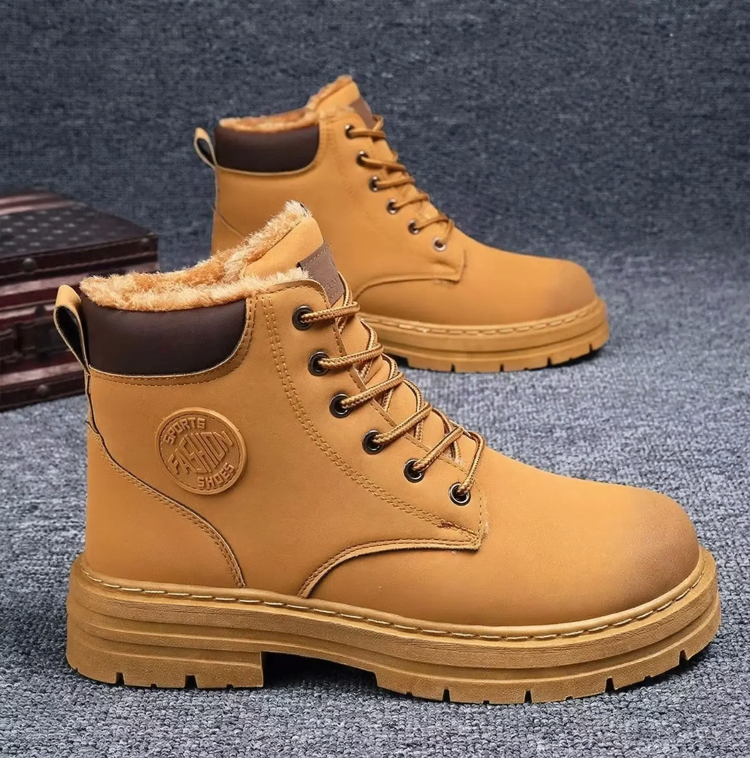 Modische Herren-Stiefeletten, Plateausohle, gefüttert