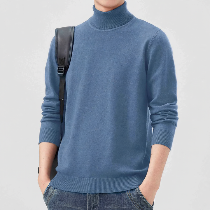 Herren-Wollmischpullover mit Rundhals