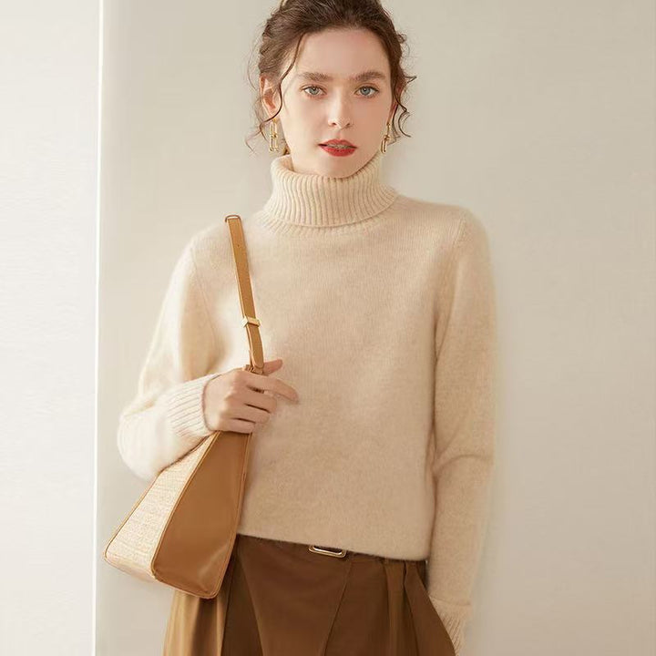 Damen Kaschmir-Pullover mit Rollkragen