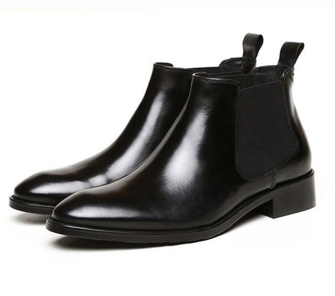 Herren-Chelsea-Boots aus Echtleder, Business-Casual