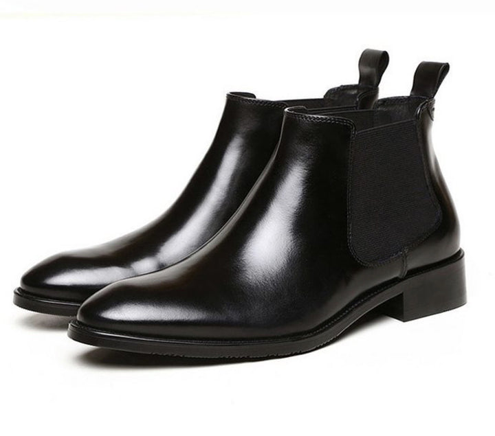 Herren-Chelsea-Boots aus Echtleder, Business-Casual