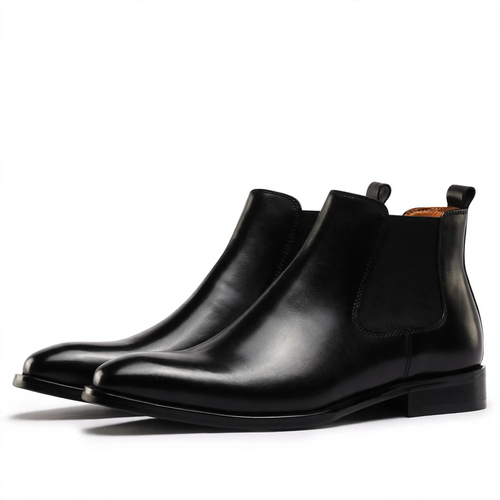 Herren-Chelsea-Boots aus Leder, britischer Stil