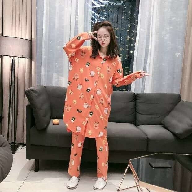Warmes Pyjama-Set, Gefüttert, Große Größen