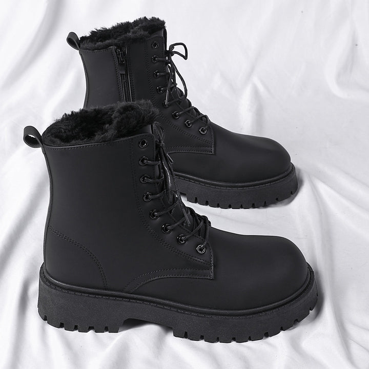 Gefütterte Herren-Stiefel im Biker-Stil