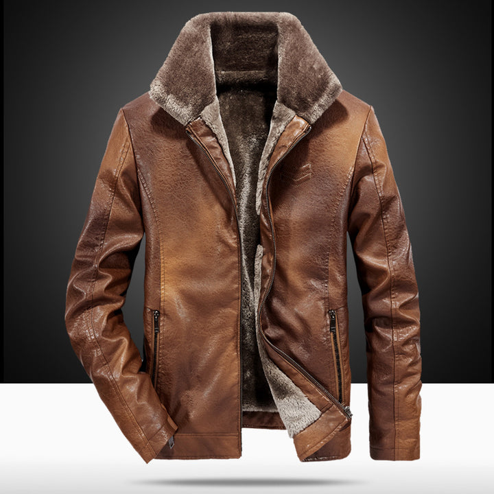 Herren elegante Lederjacke Drune
