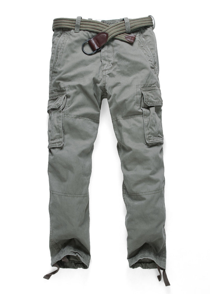 Herren Cargohose mit mehreren Taschen, verstellbaren Beinabschlüssen und Gürtel Drune