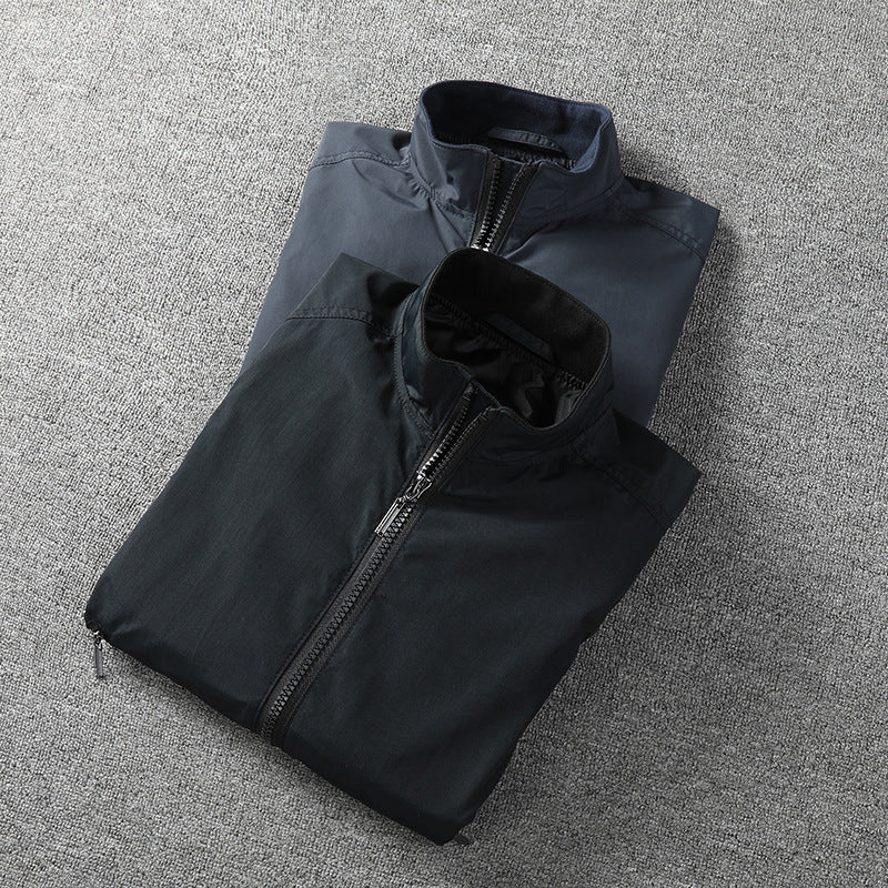 Herren Leichter Windbreaker-Blouson mit Stehkragen Drune