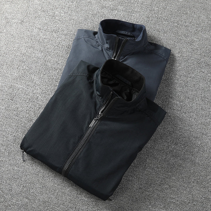 Herren Leichter Windbreaker-Blouson mit Stehkragen Drune
