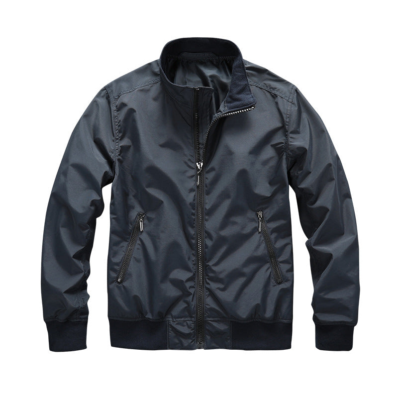 Herren Leichter Windbreaker-Blouson mit Stehkragen Drune