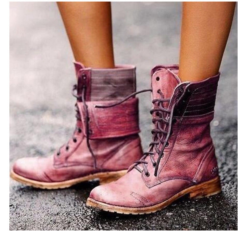 Drune | Elegante Stiefel Mit Schnürung Vorne