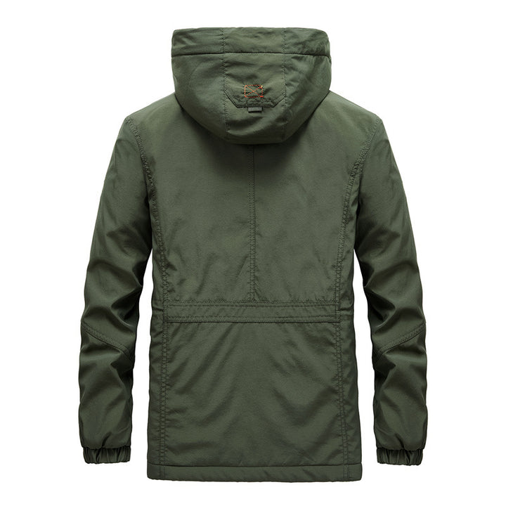 Herren Expedition-Parka mit Teddy-Innenfutter, abnehmbarer Kapuze und Reißverschluss-Brusttasche Drune
