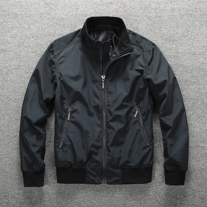 Herren Leichter Windbreaker-Blouson mit Stehkragen Drune