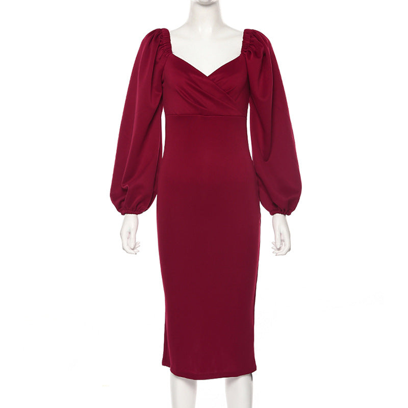 Drune | Ein-Wort-Schulter rückenfreies schlankes Kleid