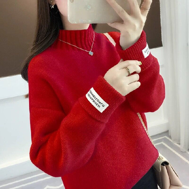 Damen Gemütlicher Rollkragenpullover mit strukturiertem Strickmuster Drune