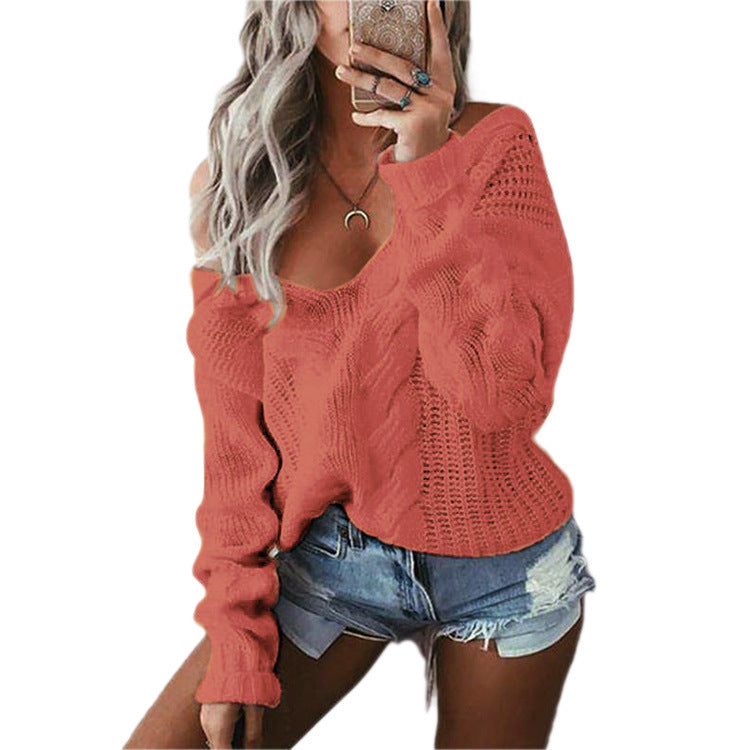 Damen Grobstrickpullover mit off-shoulder Design und lässiger Optik Drune
