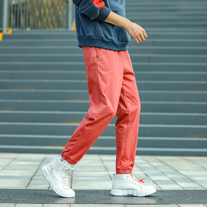 Herren Cargohose im Camouflage-Look mit elastischem Bund und Kordelzug Drune