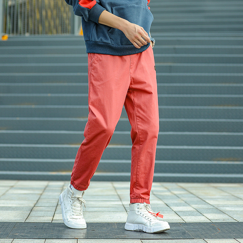 Herren Cargohose im Camouflage-Look mit elastischem Bund und Kordelzug Drune