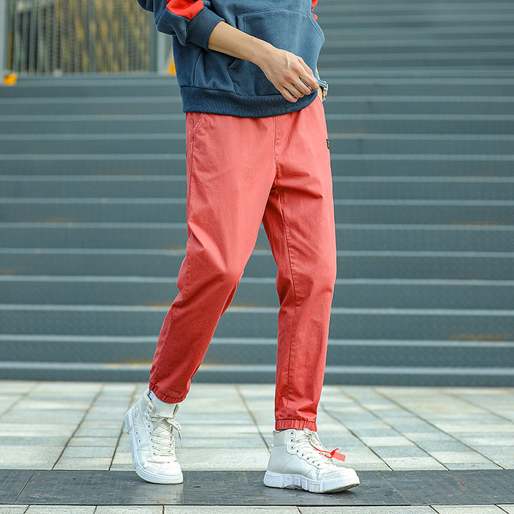 Herren Cargohose im Camouflage-Look mit elastischem Bund und Kordelzug Drune
