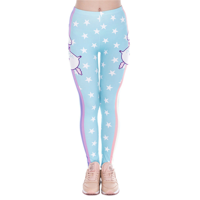 Damen Mandala-Ombre Leggings mit hohem Bund und formendem Stretch Drune