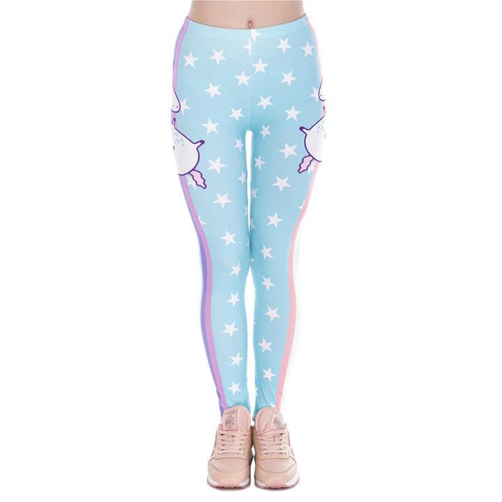 Damen Mandala-Ombre Leggings mit hohem Bund und formendem Stretch Drune