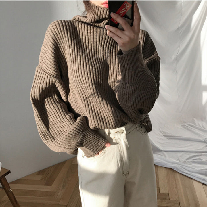 Damen Kuscheliger Rollkragenpullover Drune