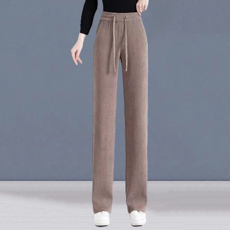 Damen-Freizeithose, Cord, schmaler Schnitt, gefüttert