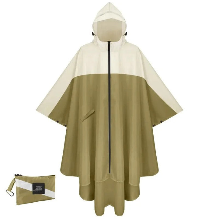 Drune | Poncho mit geometrischem grafischen Druck
