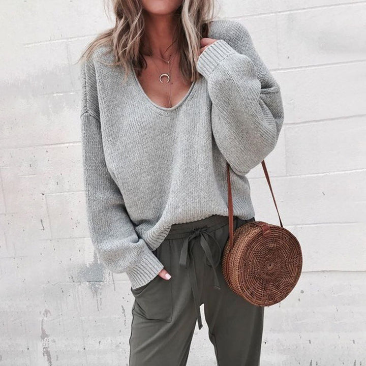 Damen lässiger Oversize-Pullover Drune