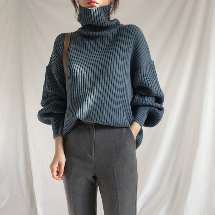 Damen Kuscheliger Rollkragenpullover Drune