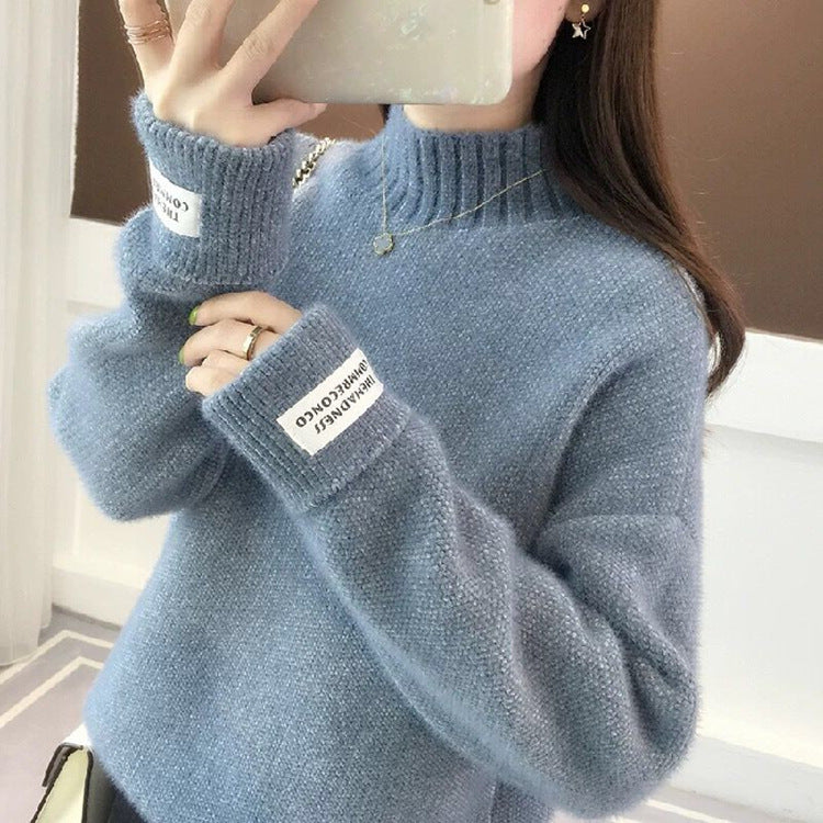 Damen Gemütlicher Rollkragenpullover mit strukturiertem Strickmuster Drune