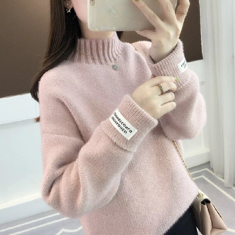 Damen Gemütlicher Rollkragenpullover mit strukturiertem Strickmuster Drune