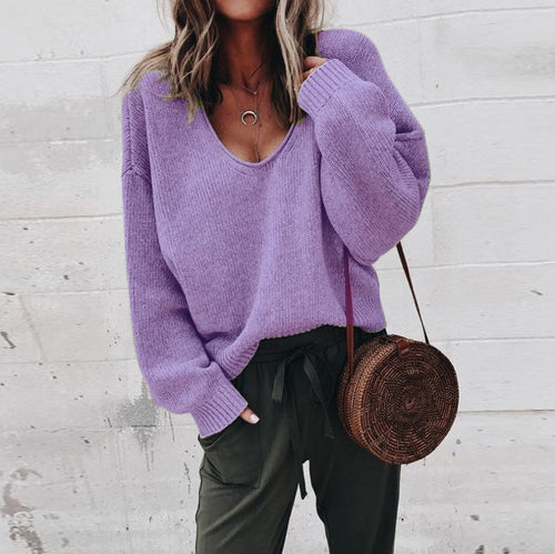 Damen lässiger Oversize-Pullover Drune