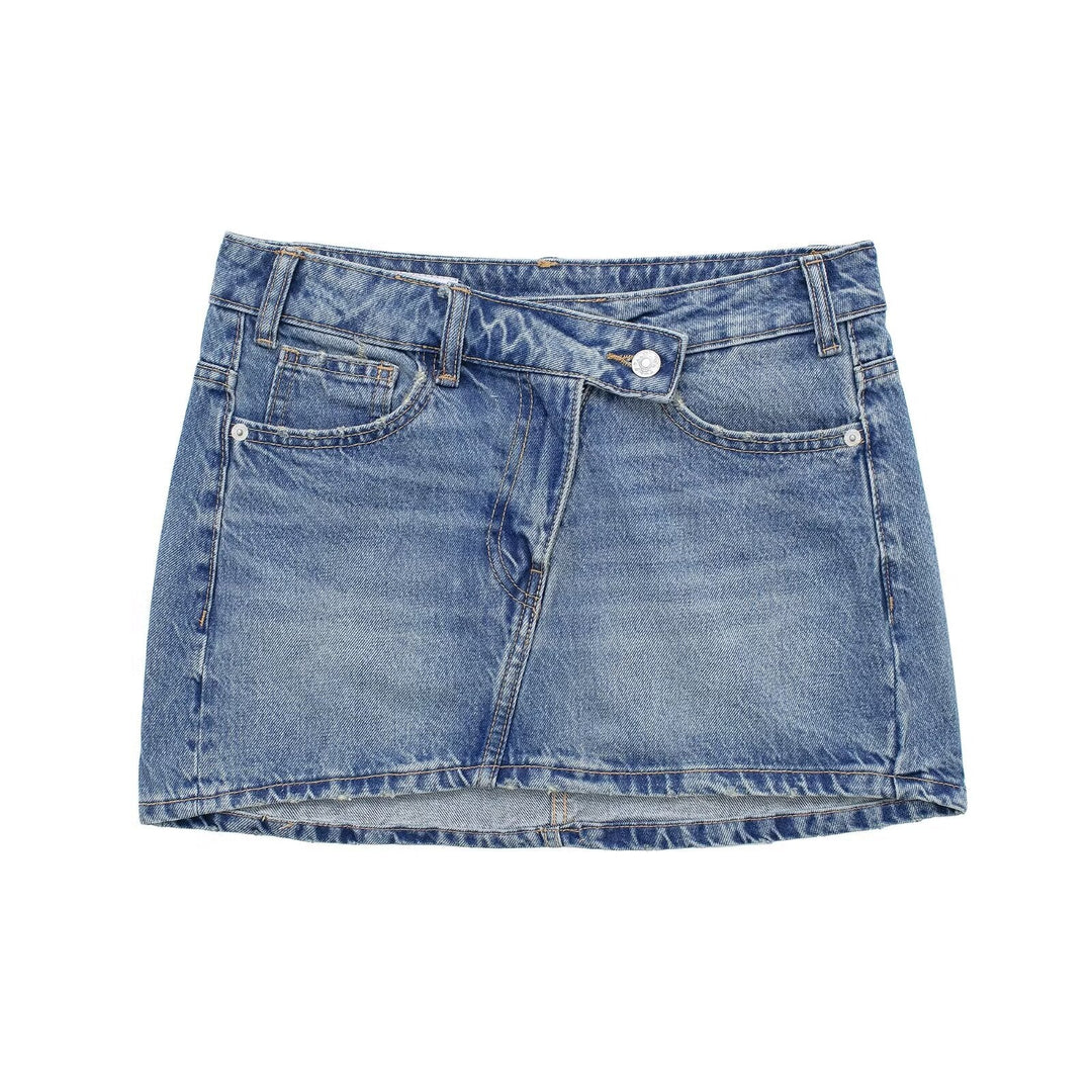 Drune | Sommer Frauen Niedrige Taille Alles Passend Jeans Mini Rock