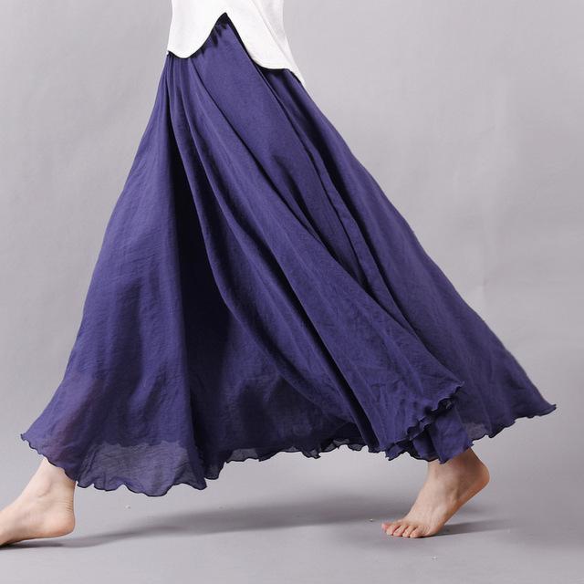 Drune | Lässig fallender Boho Maxi Rock für Damen