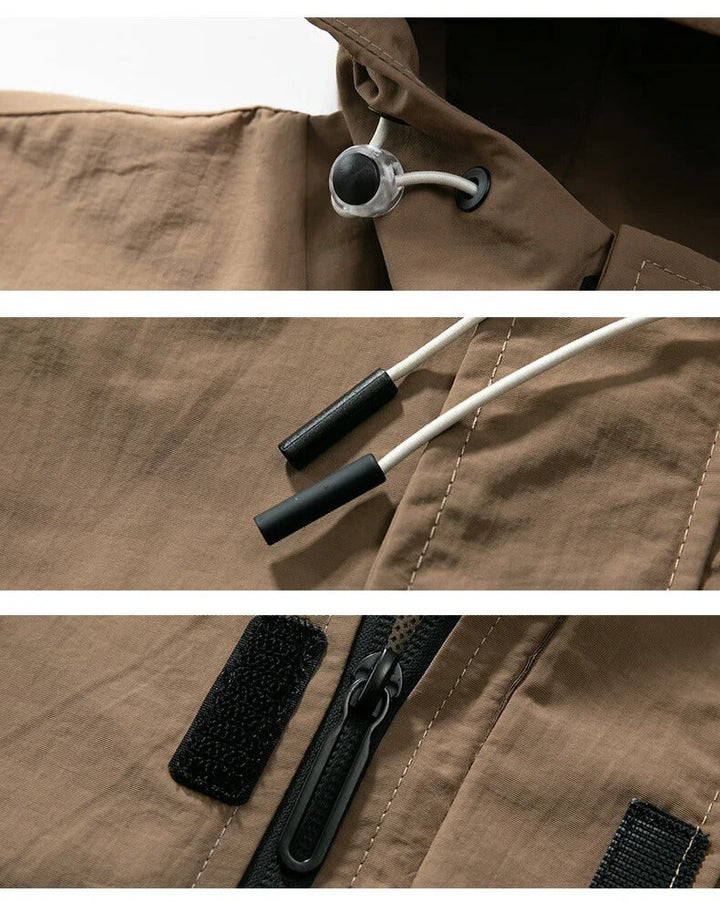 Drune | Outdoor-Jacke für Herren - Mit Kapuze und Reißverschluss