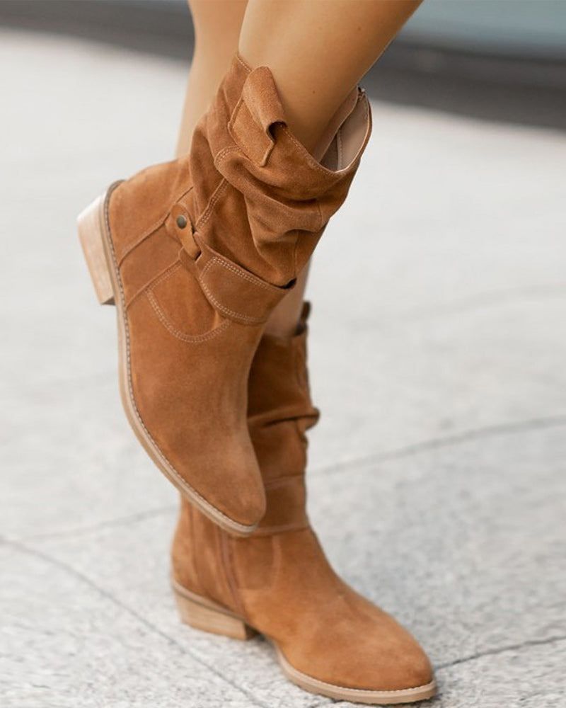 Drune | Modische Stiefel mit Flachen Absätzen
