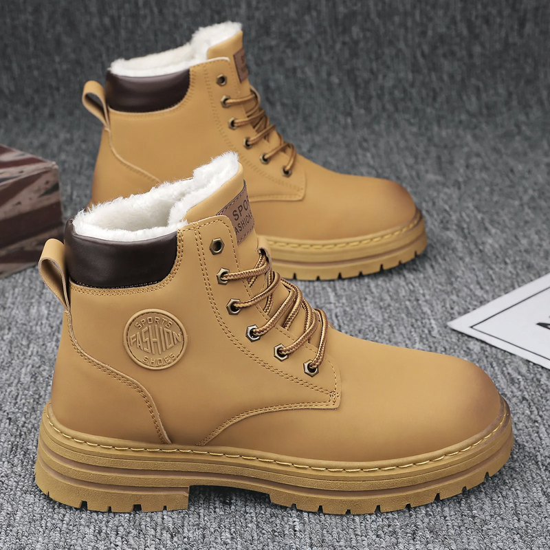 Herren-Arbeitsstiefel, gefüttert, im britischen Stil