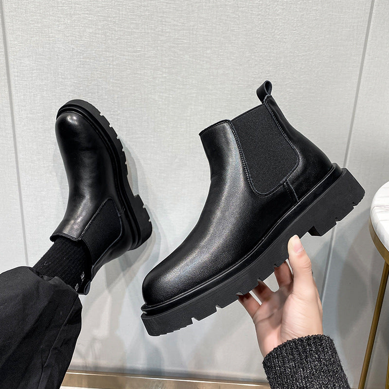 Herren-Chelsea-Stiefel, Leder, britischer Stil