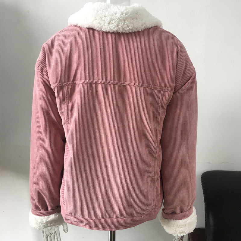 Damen Jeansjacke mit warmem Innenfutter und praktischen Brusttaschen Drune