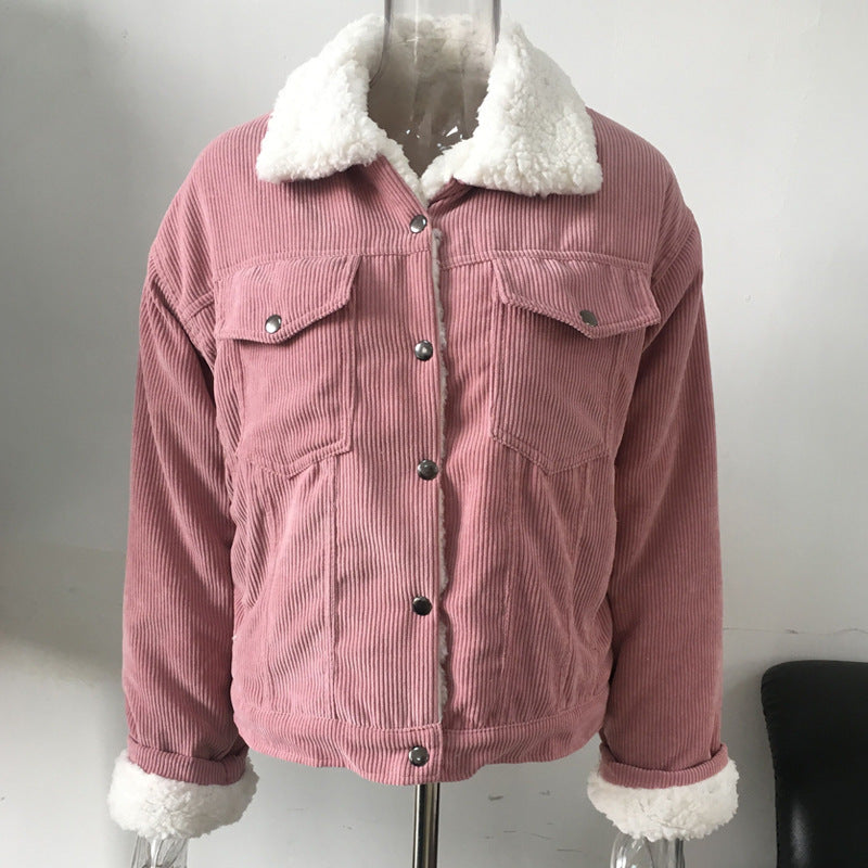 Damen Jeansjacke mit warmem Innenfutter und praktischen Brusttaschen Drune