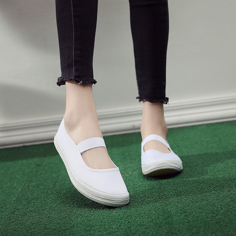 Damen bequeme Slip-On Sneakers mit elastischen Riemen Drune
